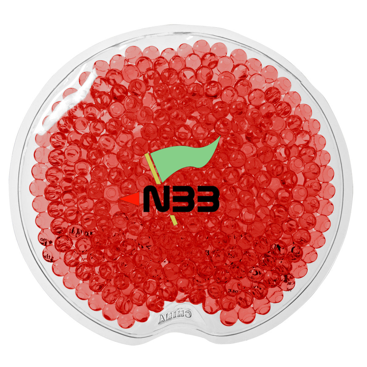 Gel Beads Hot and Cold Pack, Small Round - Red - Full Color