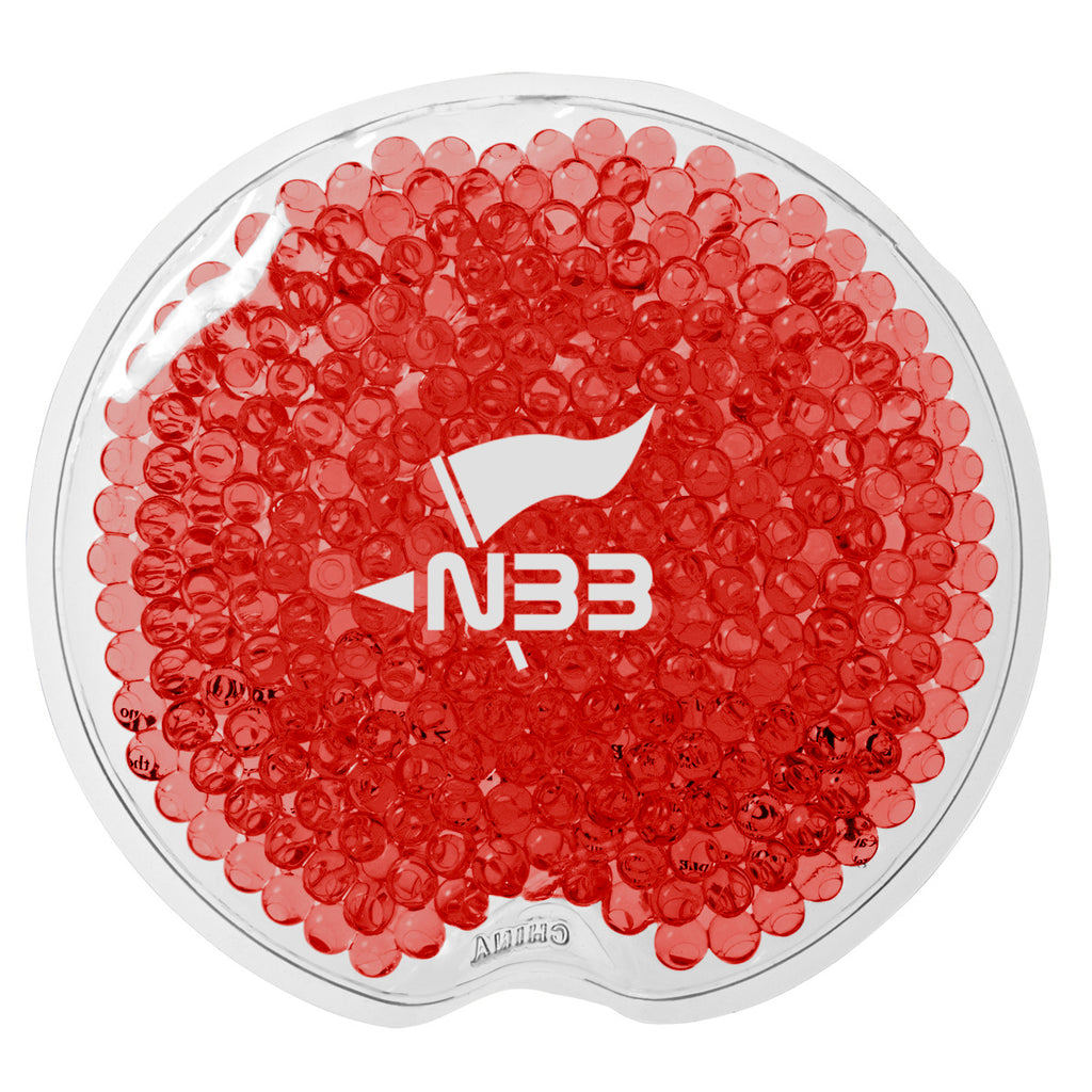 Gel Beads Hot and Cold Pack, Small Round - Red - Silk Screen