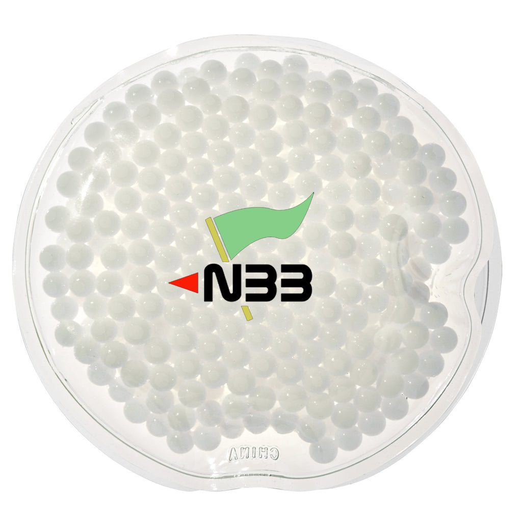 Gel Beads Hot and Cold Pack, Small Round - White - Full Color