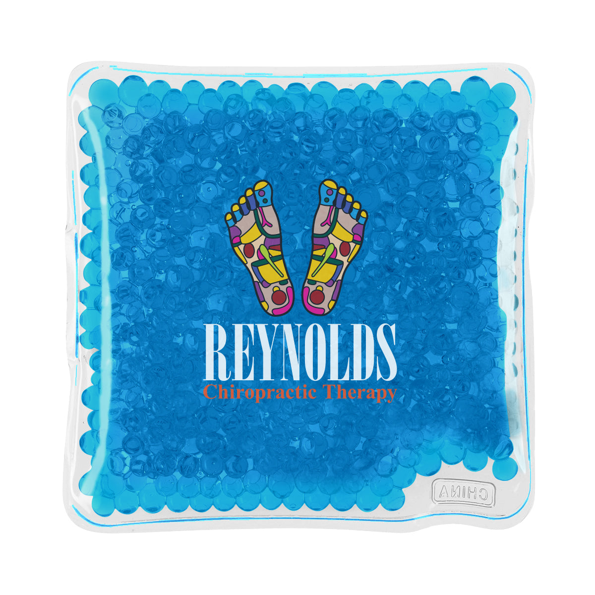 Gel Beads Hot and Cold Pack, Square Full Color - Blue - Full Color