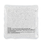 Gel Beads Hot and Cold Pack, Square Full Color - Clear - Back