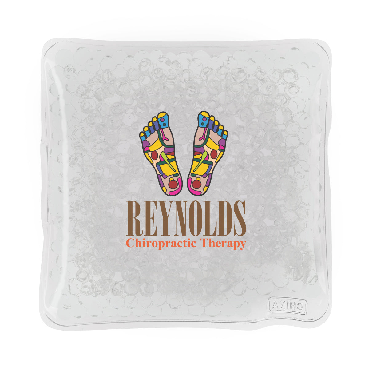 Gel Beads Hot and Cold Pack, Square Full Color - Clear - Full Color