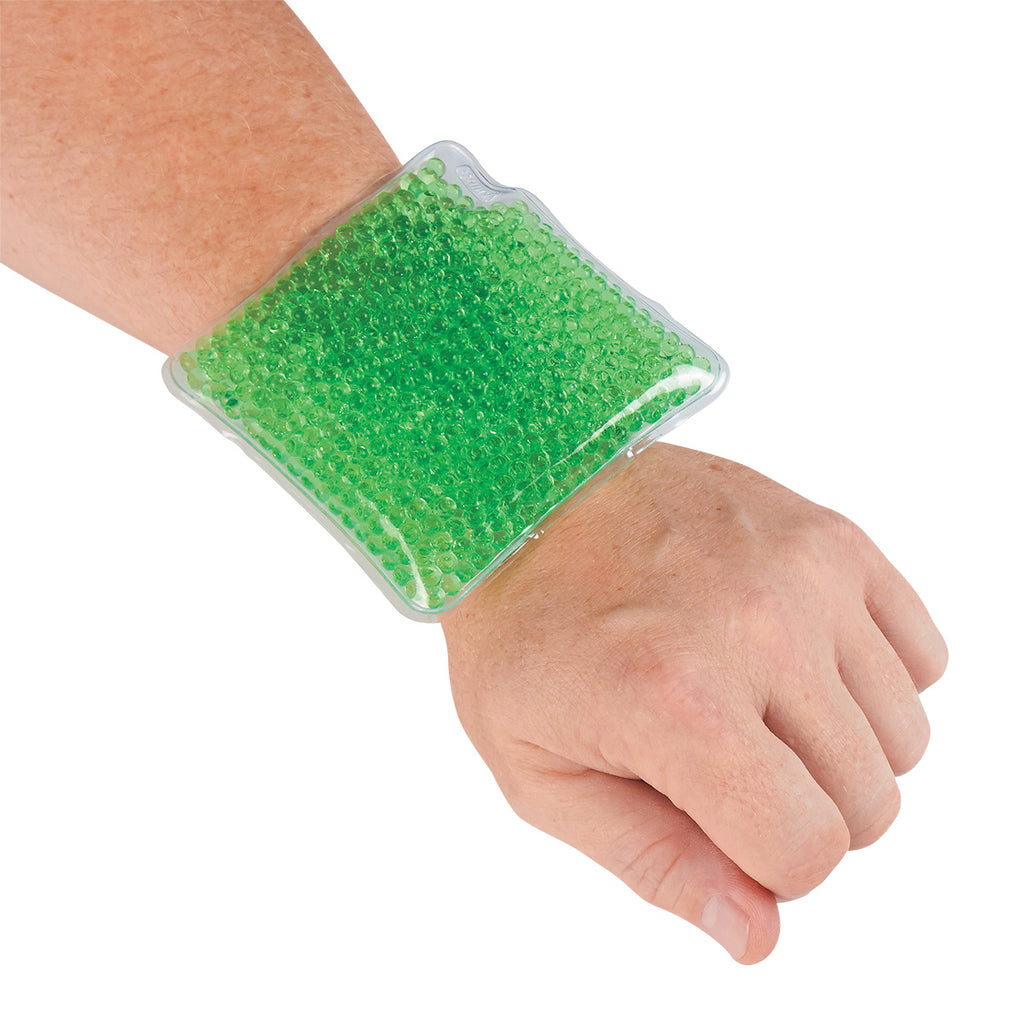 Gel Beads Hot and Cold Pack, Square Full Color - Green - Inset