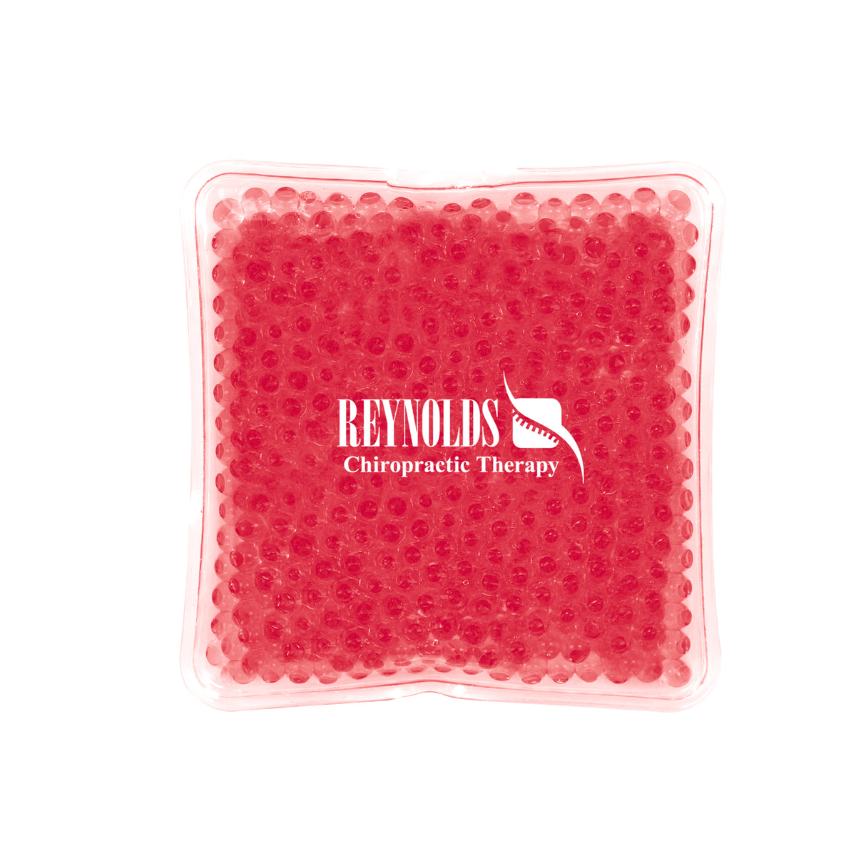 Gel Beads Hot and Cold Pack, Square Full Color - Red - Pad Print