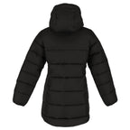 Geneva Long Recycled Packable Puffer Jacket for Women Embroidery - Black - Back