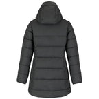 Geneva Long Recycled Packable Puffer Jacket for Women Embroidery - Grey Storm - Back