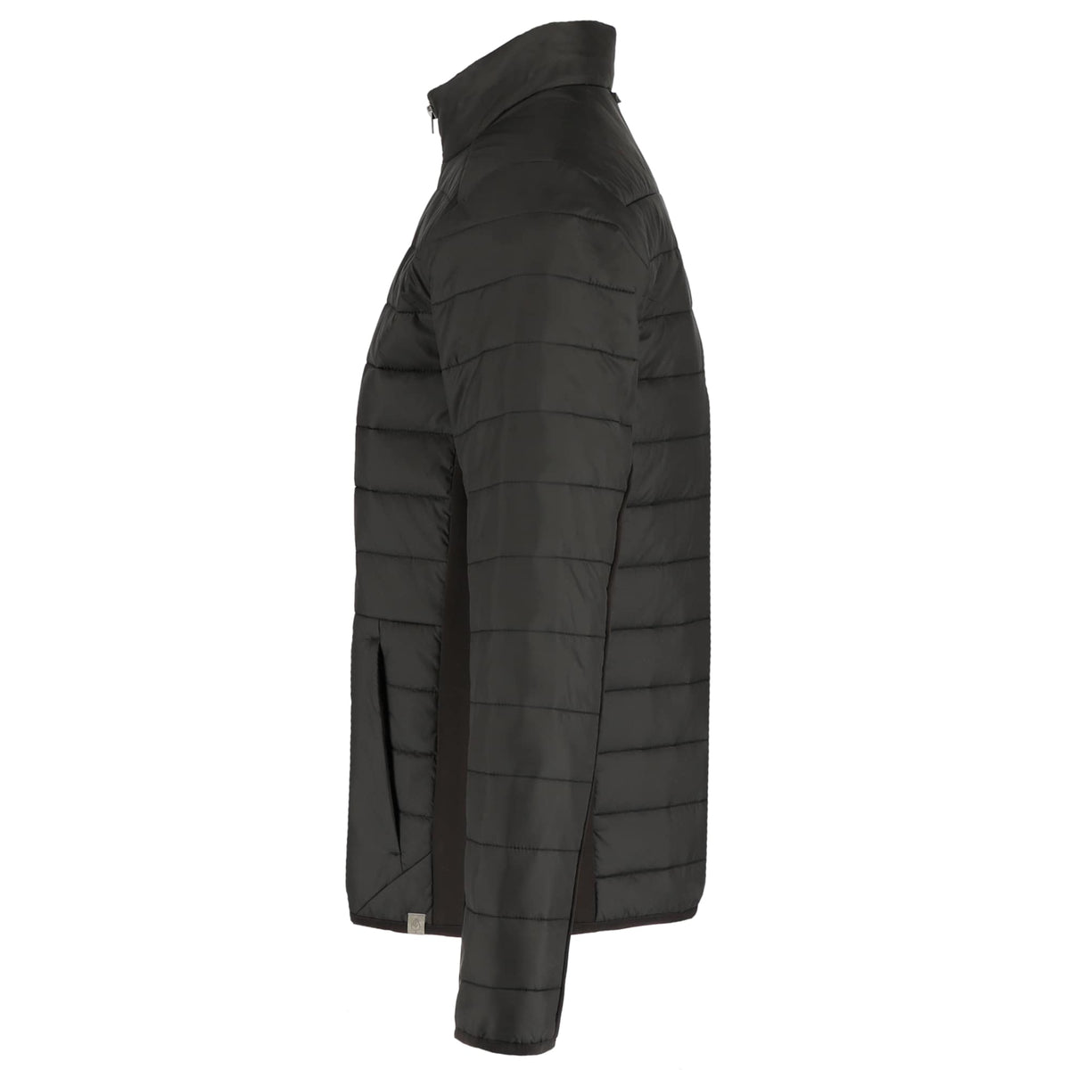 Geneva Recycled Hybrid Insulated Jacket for Men Embroidery - Black/Black - Left Side