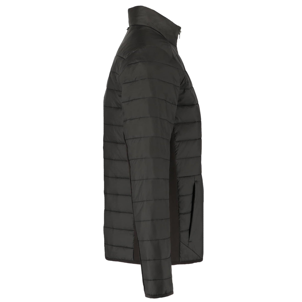 Geneva Recycled Hybrid Insulated Jacket for Men Embroidery - Black/Black - Right Side