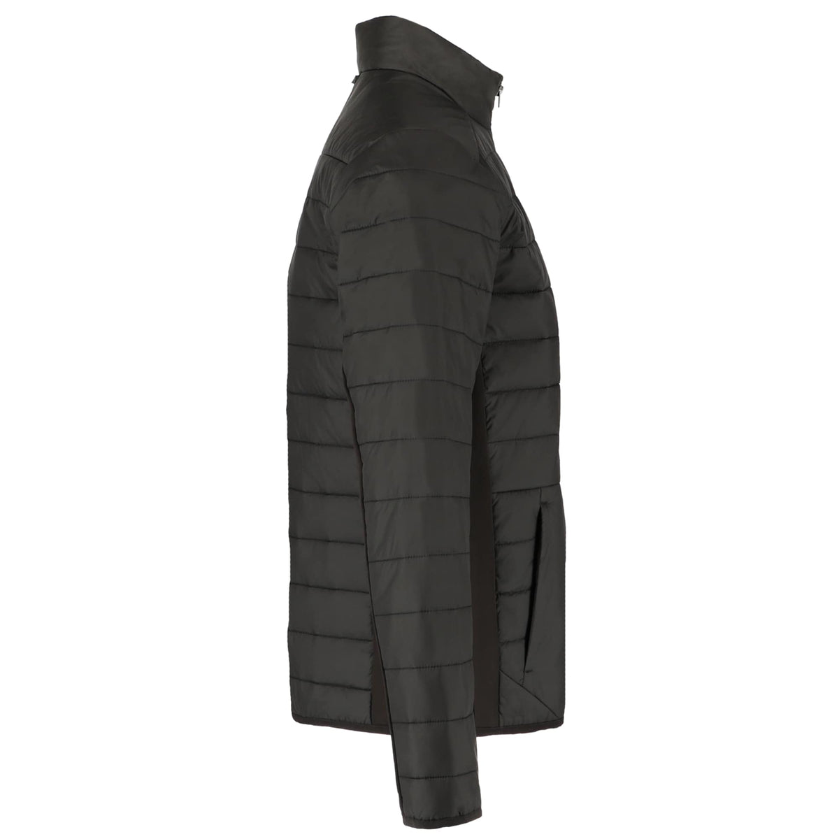 Geneva Recycled Hybrid Insulated Jacket for Men Embroidery - Black/Black - Right Side