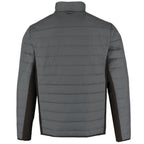 Geneva Recycled Hybrid Insulated Jacket for Men Embroidery - Grey Storm/Black - Back