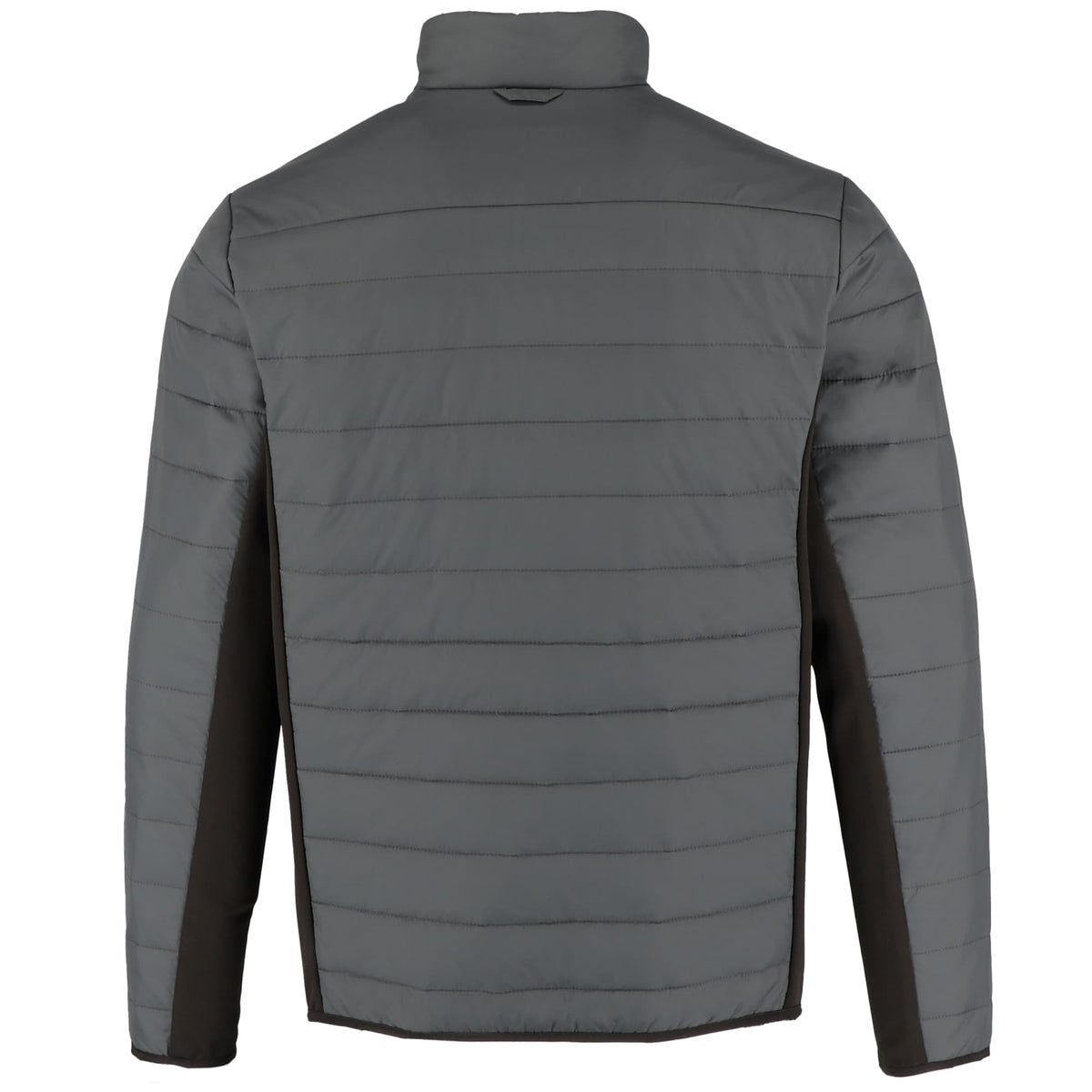 Geneva Recycled Hybrid Insulated Jacket for Men Embroidery - Grey Storm/Black - Back