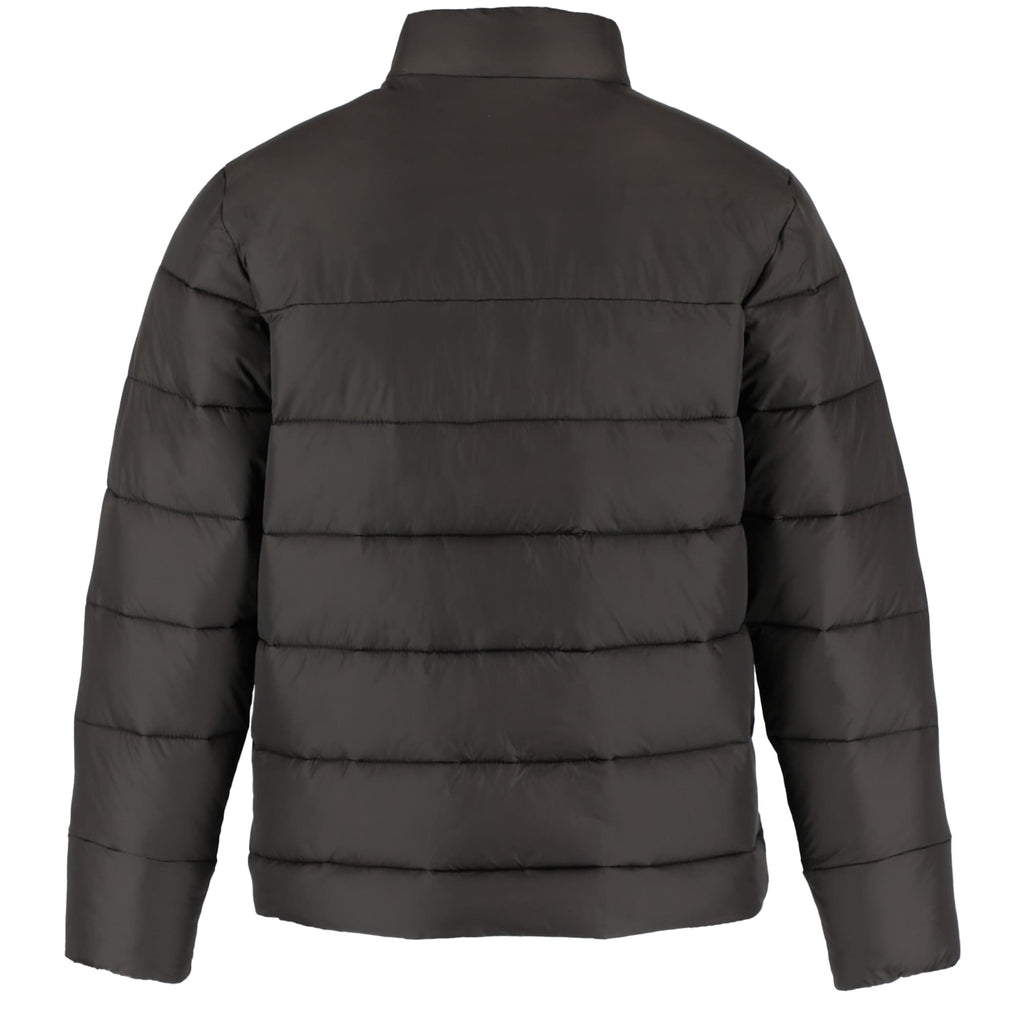 Geneva Recycled Packable Puffer Jacket for Men Embroidery - Black - Back