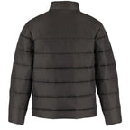 Geneva Recycled Packable Puffer Jacket for Men Embroidery - Black - Back