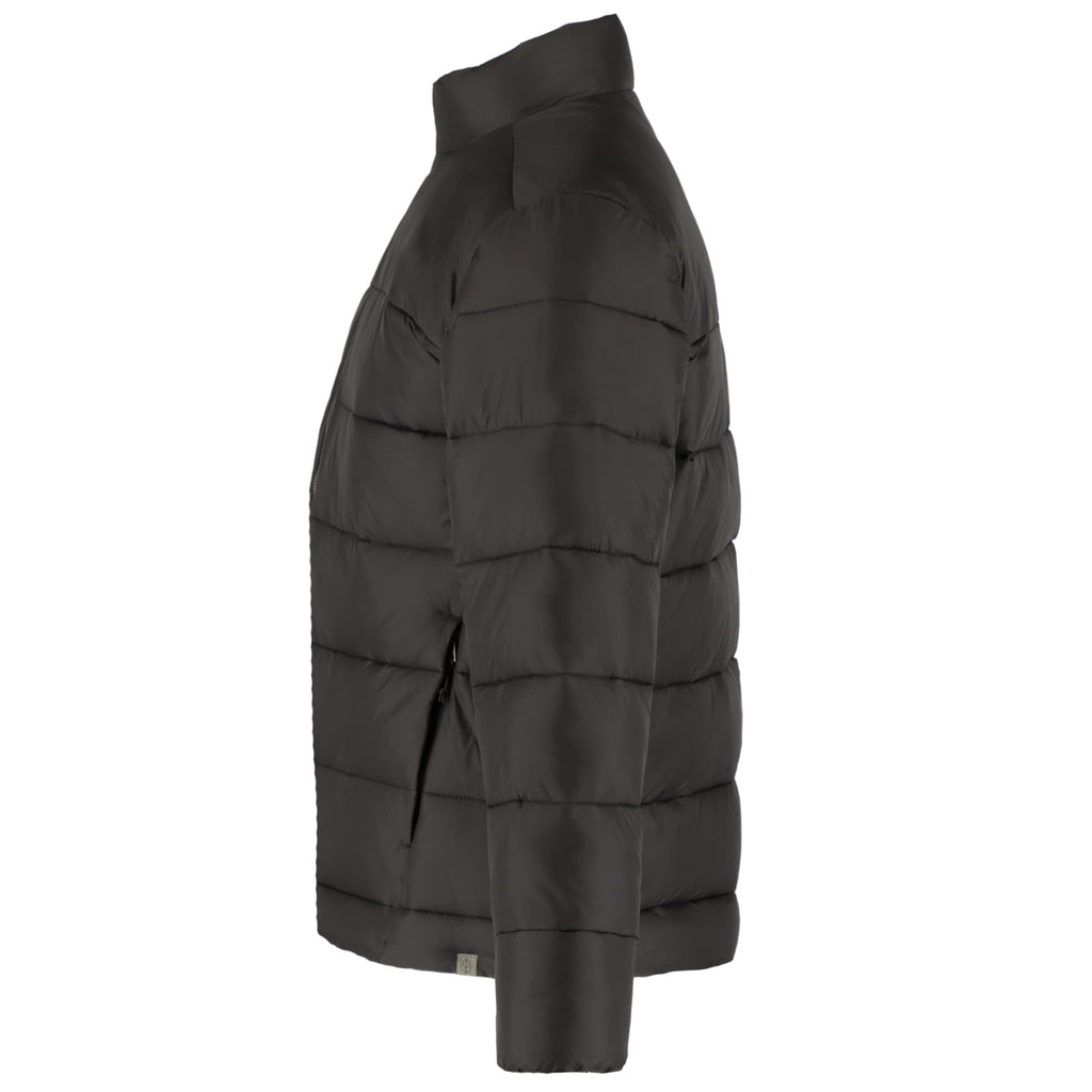 Geneva Recycled Packable Puffer Jacket for Men Embroidery - Black - Left Side