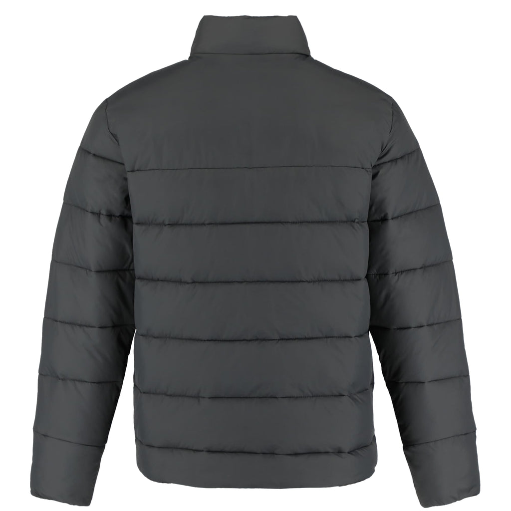 Geneva Recycled Packable Puffer Jacket for Men Embroidery - Grey Storm - Back