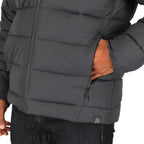 Geneva Recycled Packable Puffer Jacket for Men Embroidery - Grey Storm - On Model 7