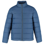 Geneva Recycled Packable Puffer Jacket for Men Embroidery - River Blue - Front