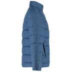 Geneva Recycled Packable Puffer Jacket for Men Embroidery - River Blue - Right Side