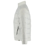 Geneva Recycled Packable Puffer Jacket for Men Embroidery - Silver - Left Side
