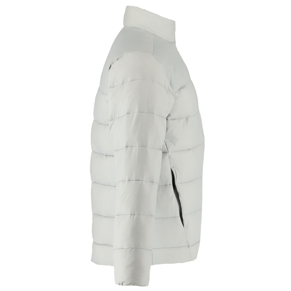Geneva Recycled Packable Puffer Jacket for Men Embroidery - Silver - Right Side