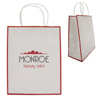 Gift Bag in Laminated Paper - White/red - Silk Screen