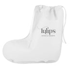 Gift Bag Shaped Like a Stocking, Non-Woven - White - Silk Screen