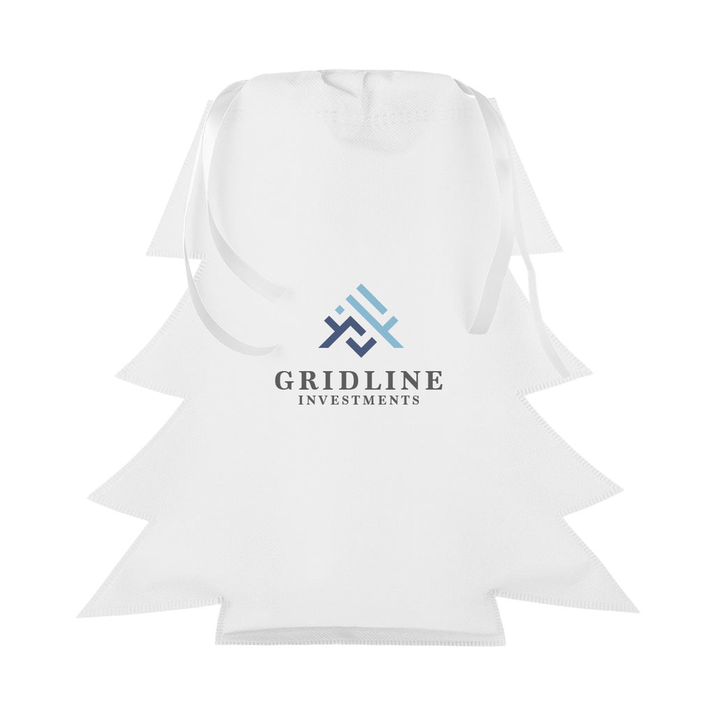 Gift Bag Shaped Like a Tree, Non-Woven - White - Colorbrite