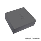 Gift Box with Magnetic Closure, 12 x 10.5 Inches - Gray - Deboss