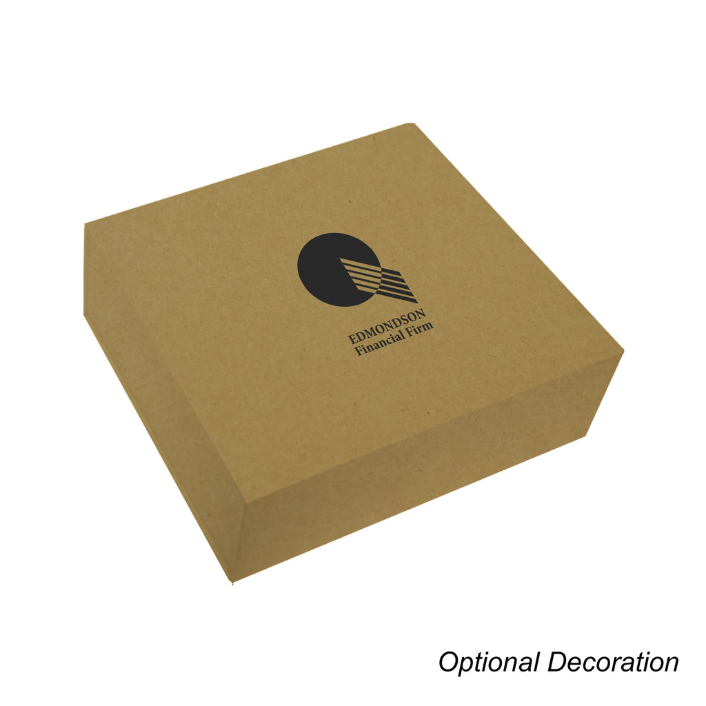 Gift Box with Magnetic Closure, 12 x 10.5 Inches - Natural - Silk Screen