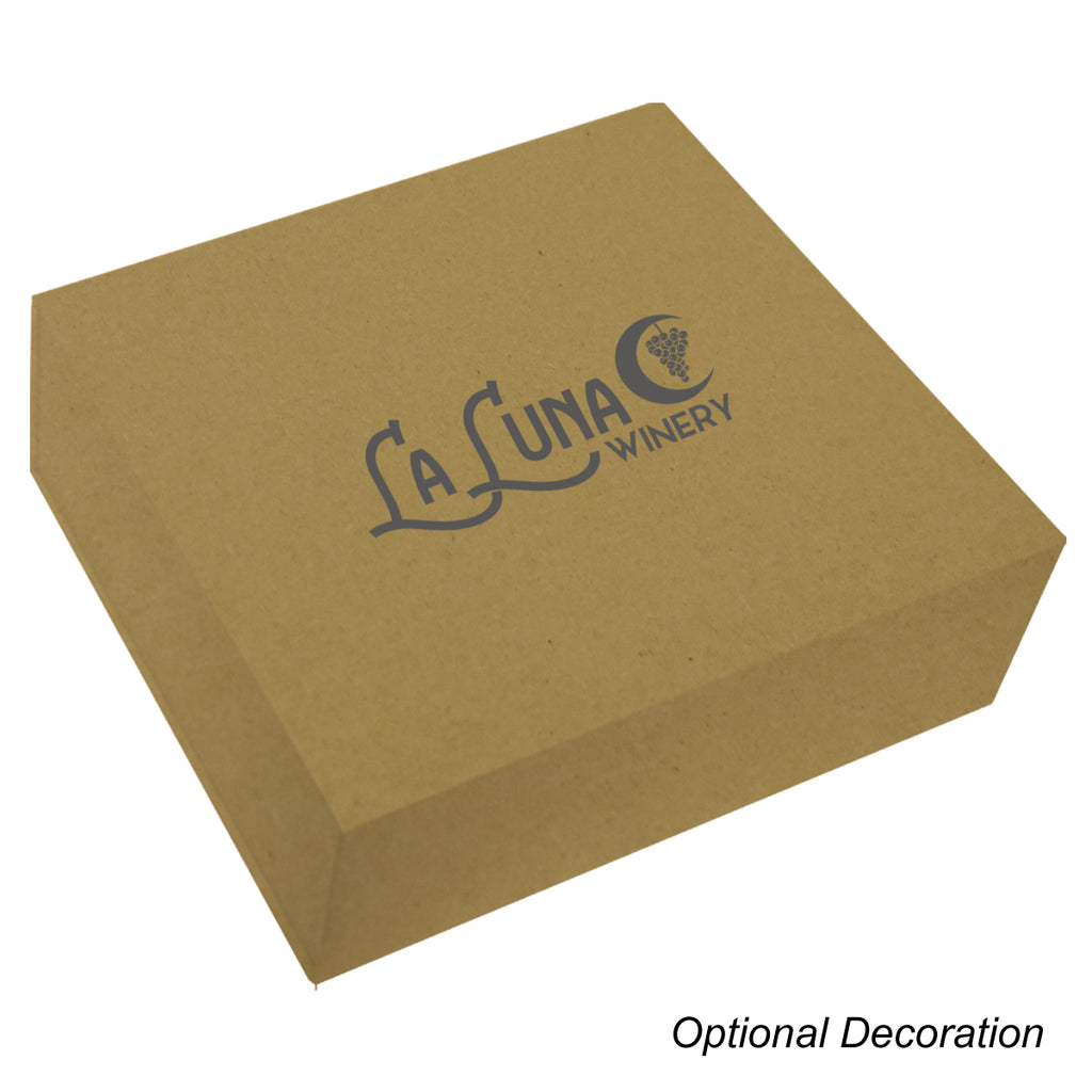Gift Box with Magnetic Closure, 15 x 12 Inches - Natural - Silk Screen