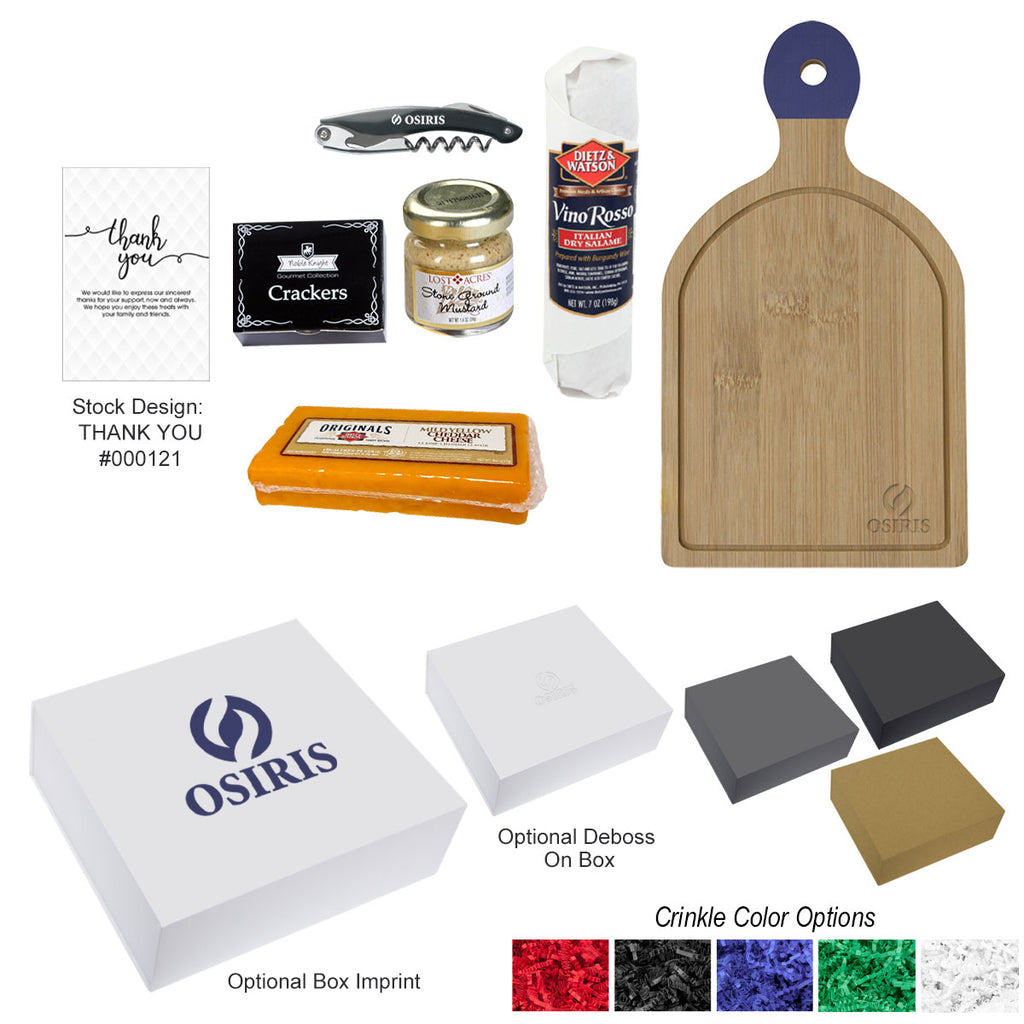 Gift Set for Wine and Cheese Debossing - Wine And Cheese Gift Set