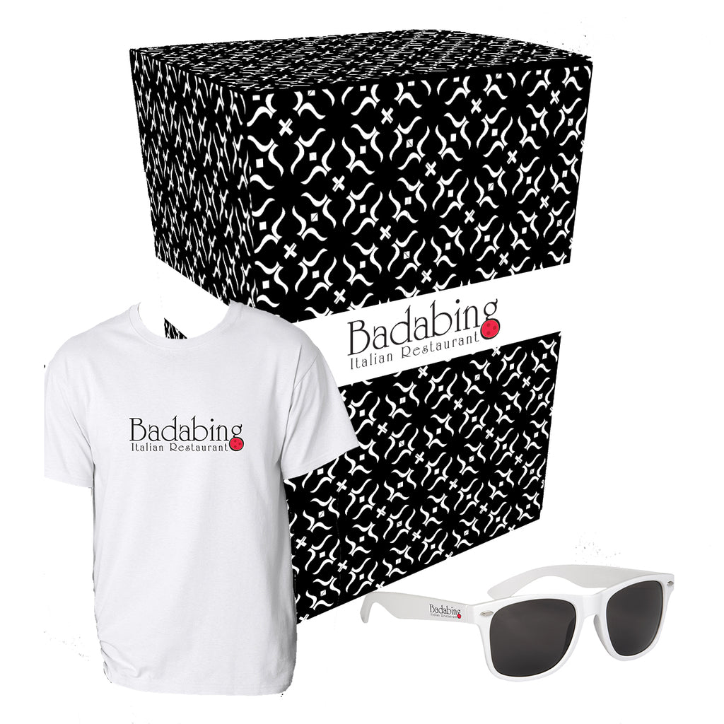 Gift Set: Gildan T-Shirt and Sunglasses, Boxed - Gildan® T-Shirt And Sunglasses Combo Set With Custom Box