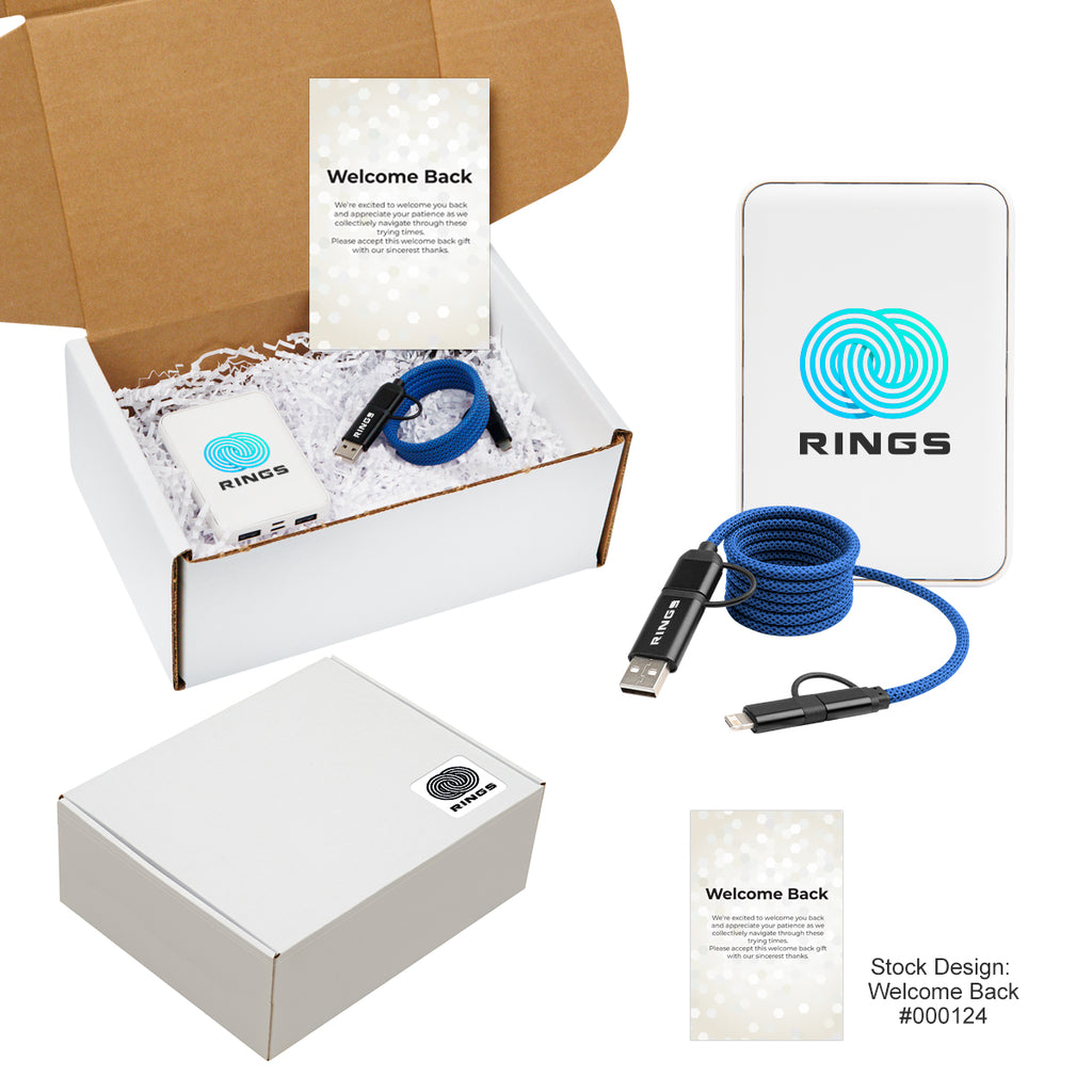 Gift Set: Quick Charge Cable and Recycled PET Power Bank - 65W Quick Charge Cable & rPET Power Bank Gift Set