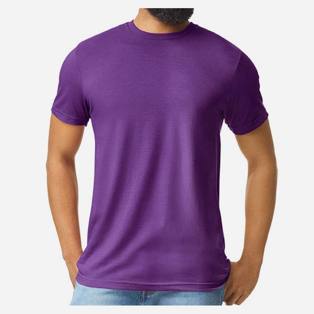 Gildan Unisex Softstyle® CVC T-Shirt - Amethyst - On Model Front