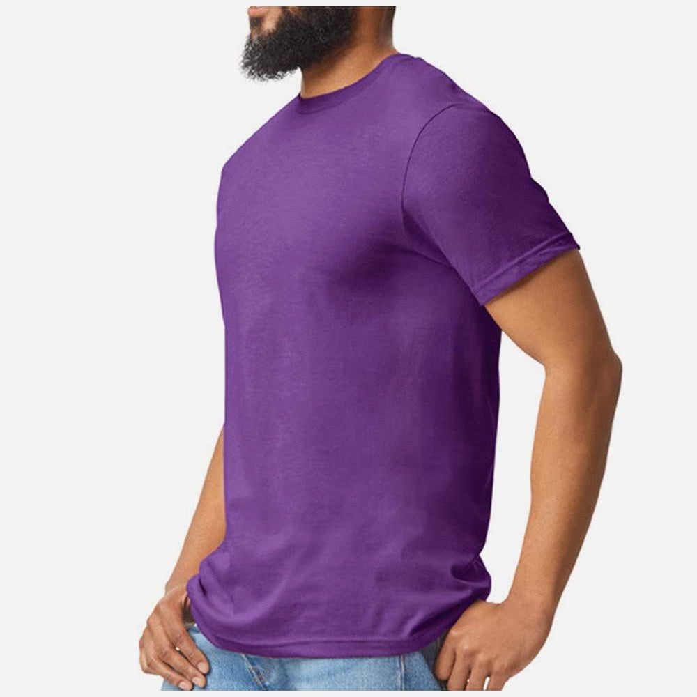 Gildan Unisex Softstyle® CVC T-Shirt - Amethyst - On Model Side