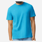 Gildan Unisex Softstyle® CVC T-Shirt - Caribbean Mist - On Model Front