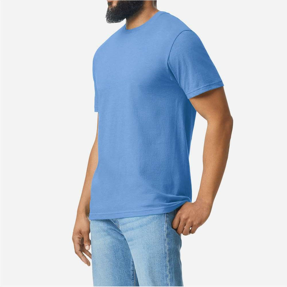 Gildan Unisex Softstyle® CVC T-Shirt - Carolina Blue Mist - On Model Side