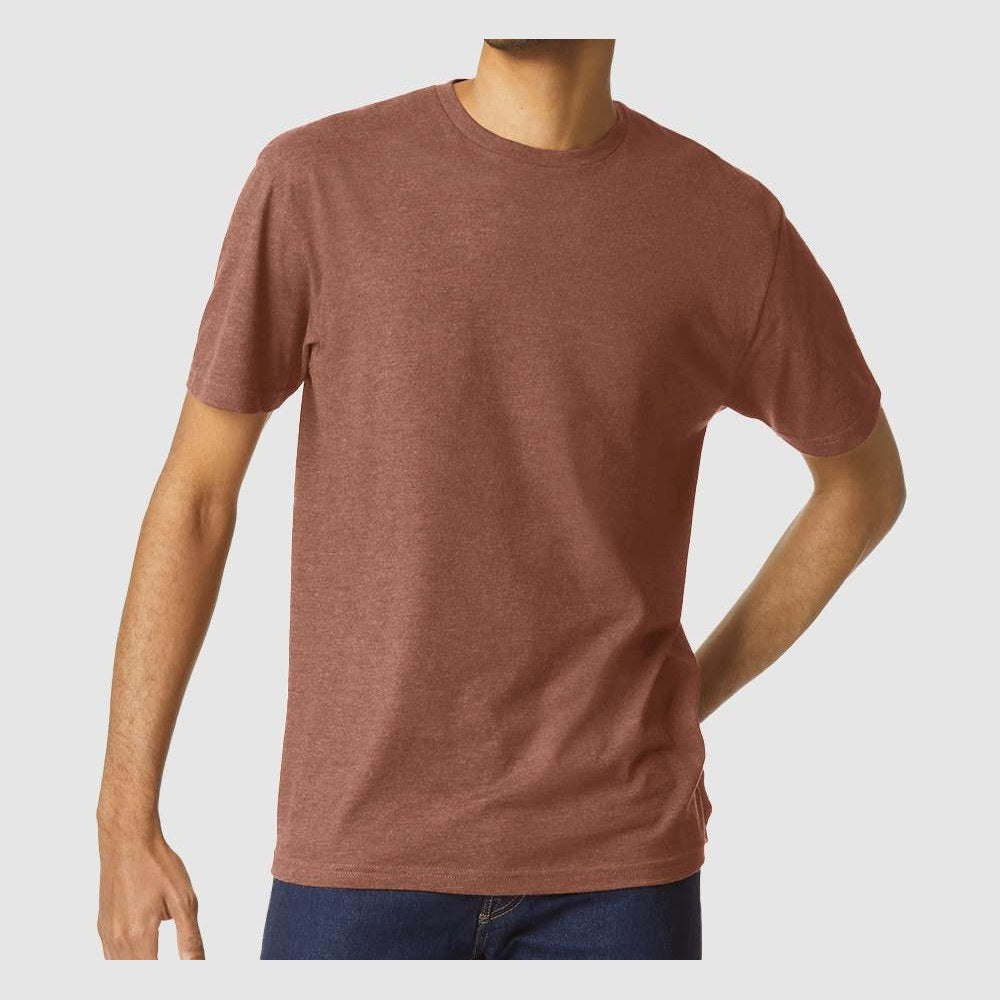 Gildan Unisex Softstyle® CVC T-Shirt - Cocoa Mist - On Model Front
