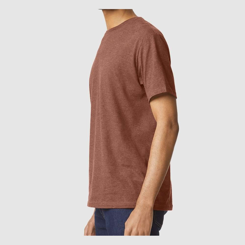 Gildan Unisex Softstyle® CVC T-Shirt - Cocoa Mist - On Model Side