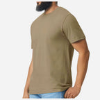Gildan Unisex Softstyle® CVC T-Shirt - Dune Mist - On Model Side