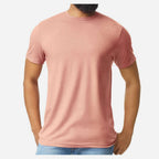 Gildan Unisex Softstyle® CVC T-Shirt - Dusty Rose - On Model Front
