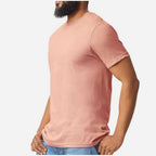 Gildan Unisex Softstyle® CVC T-Shirt - Dusty Rose - On Model Side