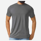 Gildan Unisex Softstyle® CVC T-Shirt - Gunmetal - On Model Front