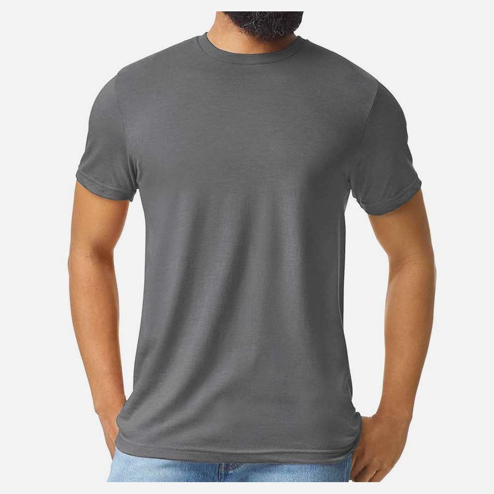 Gildan Unisex Softstyle® CVC T-Shirt - Gunmetal - On Model Front