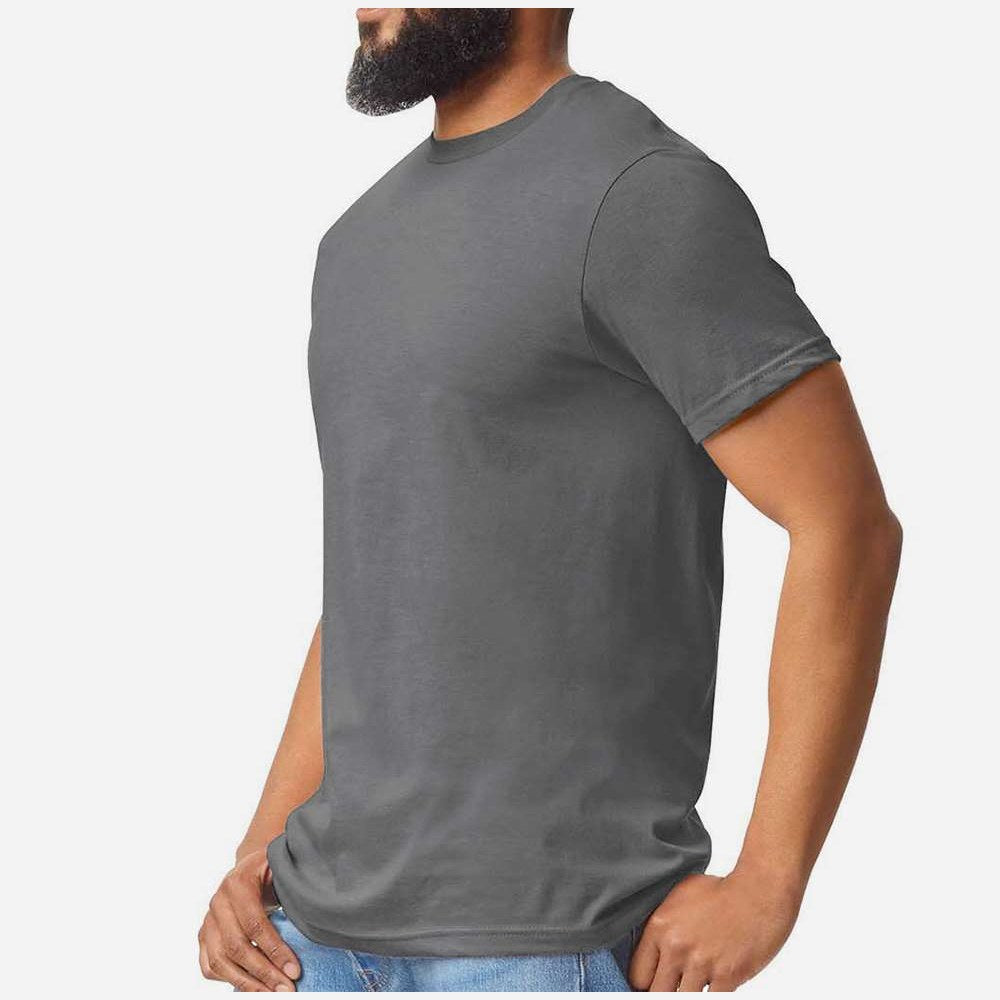 Gildan Unisex Softstyle® CVC T-Shirt - Gunmetal - On Model Side