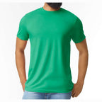 Gildan Unisex Softstyle® CVC T-Shirt - Kelly Mist - On Model Front