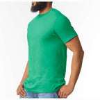 Gildan Unisex Softstyle® CVC T-Shirt - Kelly Mist - On Model Side
