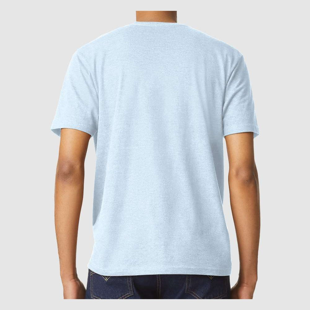 Gildan Unisex Softstyle® CVC T-Shirt - Light Blue Mist - On Model Back