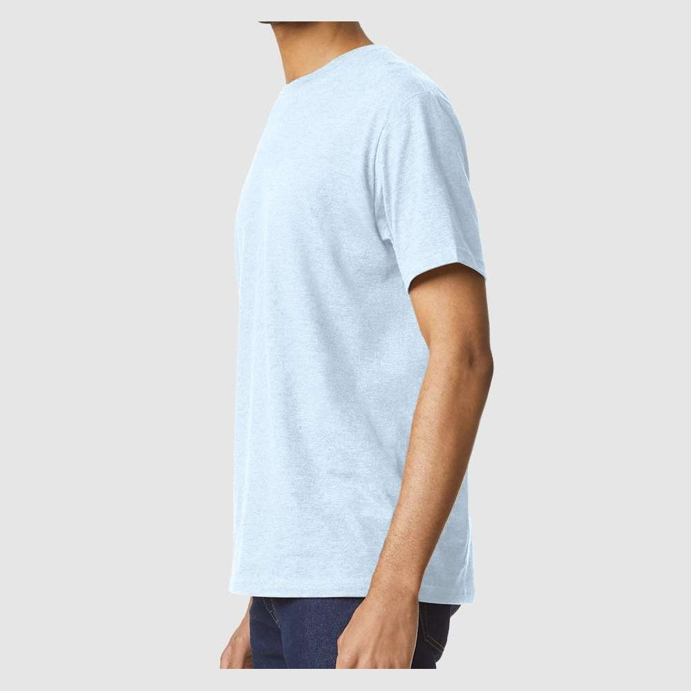 Gildan Unisex Softstyle® CVC T-Shirt - Light Blue Mist - On Model Side