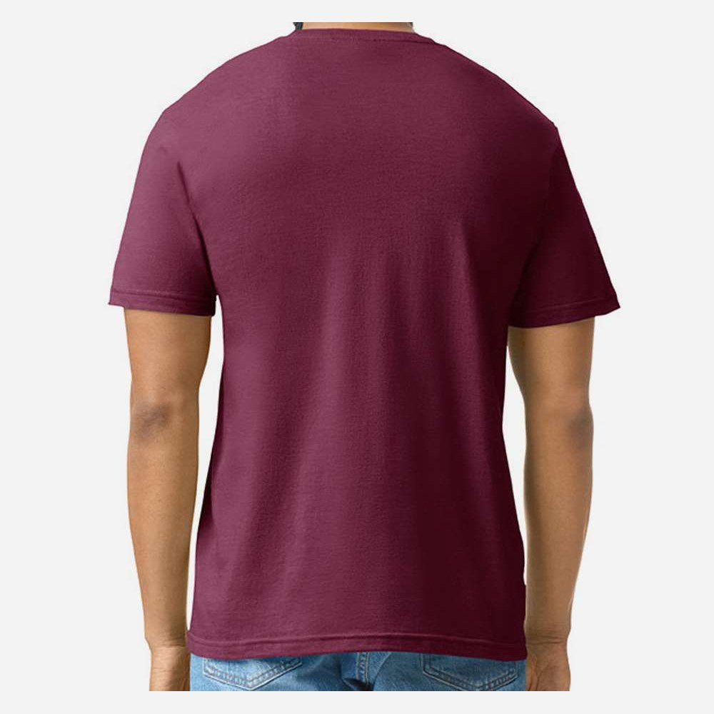 Gildan Unisex Softstyle® CVC T-Shirt - Maroon Mist - On Model Back